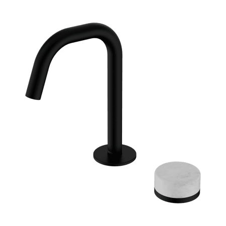 SERENITY BASIN MIXER EDGE SPOUT WITH CARRARA HANDLE MATTE BLACK (24E043MB)