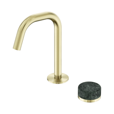 SERENITY BASIN MIXER EDGE SPOUT WITH VERDE ALPI HANDLE BRUSHED GOLD (24E044BG)