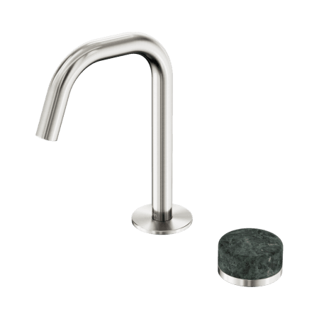 SERENITY BASIN MIXER EDGE SPOUT WITH VERDE ALPI HANDLE BRUSHED NICKEL (24E044BN)