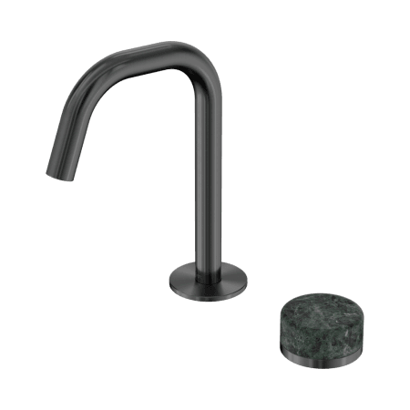 SERENITY BASIN MIXER EDGE SPOUT WITH VERDE ALPI HANDLE GUN METAL (24E044GM)