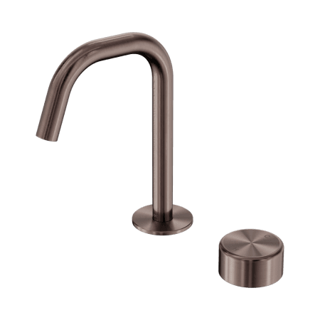 SERENITY BASIN MIXER EDGE SPOUT WITH METAL HANDLE BRUSHED BRONZE (24E048BZ)
