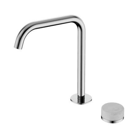 SERENITY BATH/KITCHEN MIXER EDGE SPOUT WITH CARRARA HANDLE CHROME (24E049CH)