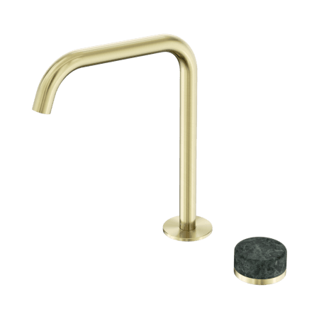 SERENITY BATH/KITCHEN MIXER EDGE SPOUT WITH VERDE ALPI HANDLE BRUSHED GOLD (24E050BG)