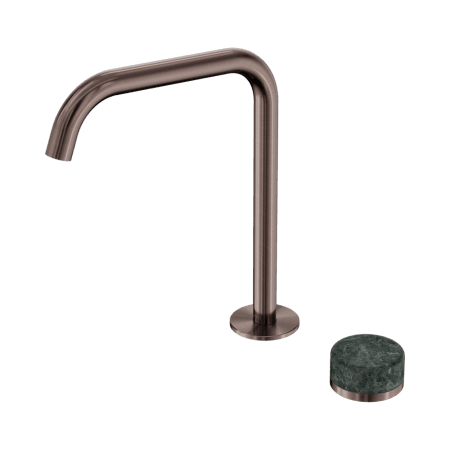 SERENITY BATH/KITCHEN MIXER EDGE SPOUT WITH VERDE ALPI HANDLE BRUSHED BRONZE (24E050BZ)