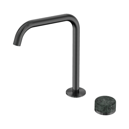 SERENITY BATH/KITCHEN MIXER EDGE SPOUT WITH VERDE ALPI HANDLE GUN METAL (24E050GM)