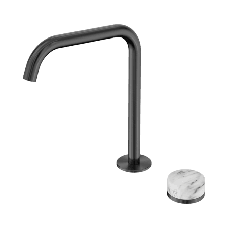 SERENITY BATH/KITCHEN MIXER EDGE SPOUT WITH ARABESCATO CORCHIA HANDLE GUN METAL (24E052GM)