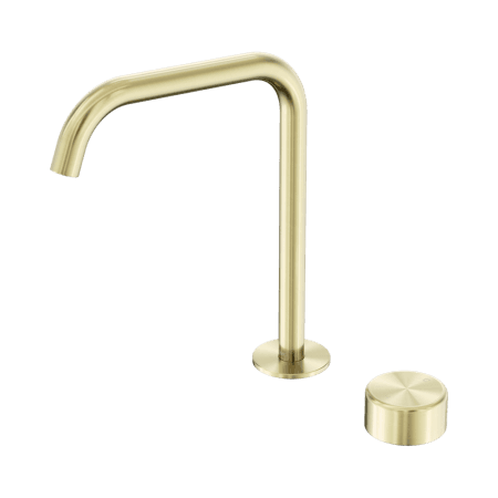 SERENITY BATH/KITCHEN MIXER EDGE SPOUT WITH METAL HANDLE BRUSHED GOLD (24E054BG)
