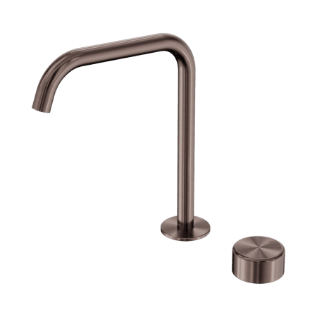 SERENITY BATH/KITCHEN MIXER EDGE SPOUT WITH METAL HANDLE BRUSHED BRONZE (24E054BZ)