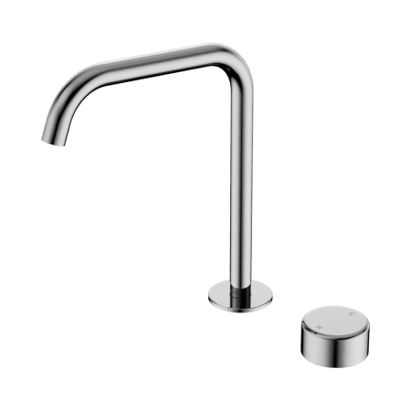 SERENITY BATH/KITCHEN MIXER EDGE SPOUT WITH METAL HANDLE CHROME (24E054CH)