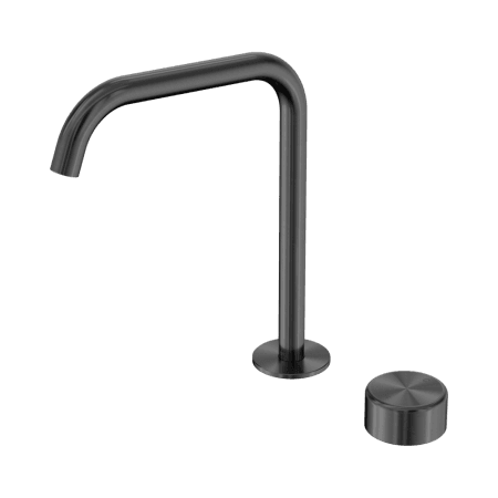 SERENITY BATH/KITCHEN MIXER EDGE SPOUT WITH METAL HANDLE GUN METAL (24E054GM)
