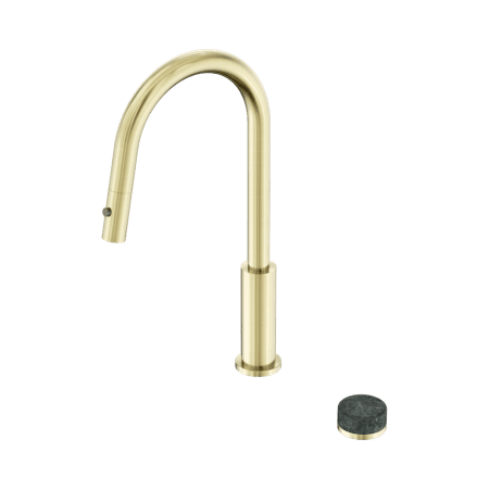 SERENITY PULL OUT KITCHEN SET WITH VERDE ALPI HANDLE BRUSHED GOLD (24E056BG)