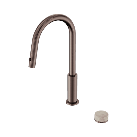 SERENITY PULL OUT KITCHEN SET WITH ROME TRAVERTINE HANDLE BRUSHED BRONZE (24E057BZ)