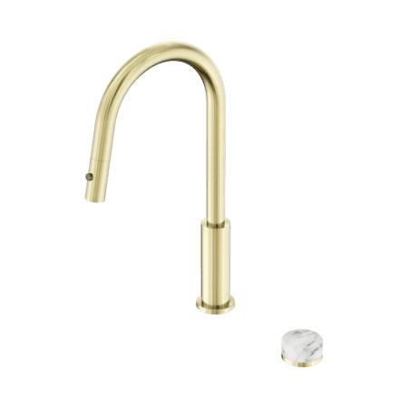 SERENITY PULL OUT KITCHEN SET WITH ARABESCATO CORCHIA HANDLE BRUSHED GOLD (24E058BG)