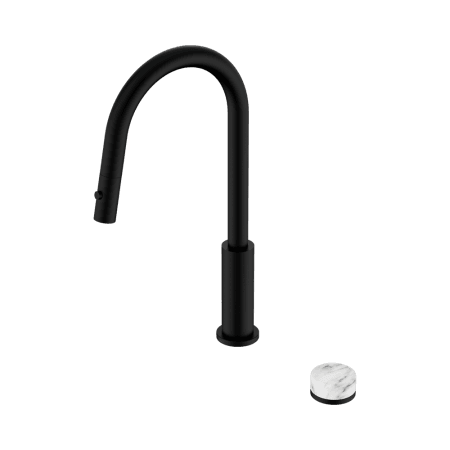 SERENITY PULL OUT KITCHEN SET WITH ARABESCATO CORCHIA HANDLE MATTE BLACK (24E058MB)