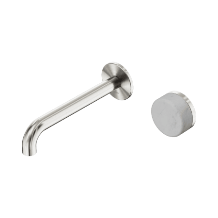 SERENITY Wall Basin Mixer 160/185/220mm Spout With Carrara Handle Brushed Nickel (24E061BN/24E067BN/24E073BN)