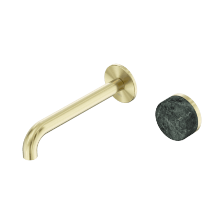 SERENITY Wall Basin Mixer 160/185/220mm Spout With Verde Alpi Handle Brushed Gold (24E062BG/24E068BG/24E074BG)