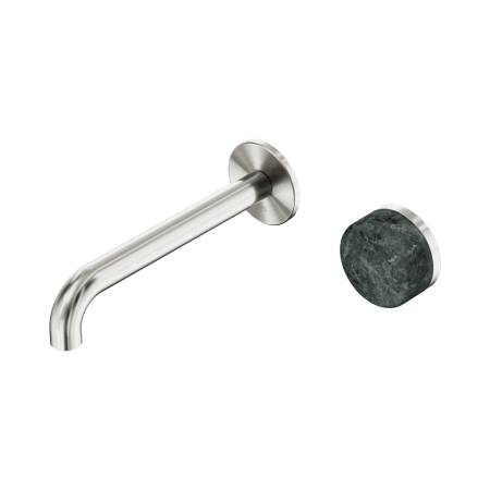 SERENITY Wall Basin Mixer 160/185/220mm Spout With Verde Alpi Handle Brushed Nickel (24E062BN/24E068BN/24E074BN)
