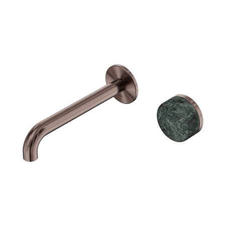 SERENITY Wall Basin Mixer 160/185/220mm Spout With Verde Alpi Handle Brushed Bronze (24E062BZ/24E068BZ/24E074BZ)