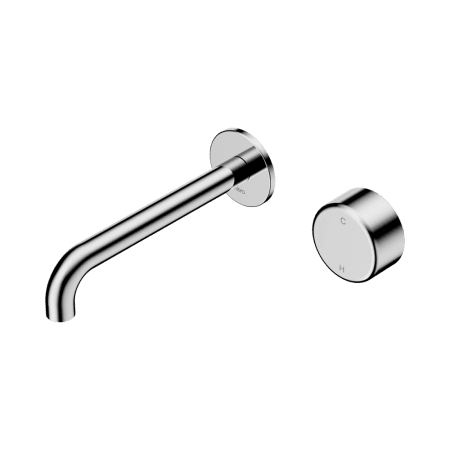 SERENITY Wall Basin Mixer 160/185/220mm Spout With Metal Handle Chrome (24E066CH/24E072CH/24E078CH)