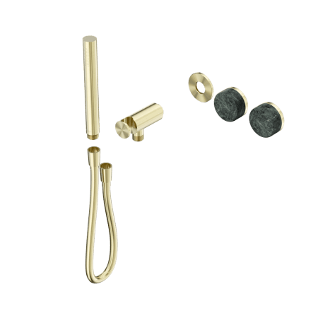 SERENITY SHOWER SYSTEM WITH VERDE ALPI HANDLE AND SLIM SHOWER TRIM KIT ONLY BRUSHED GOLD (24E092BG)