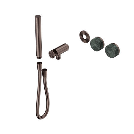 SERENITY SHOWER SYSTEM WITH VERDE ALPI HANDLE AND SLIM SHOWER TRIM KIT ONLY BRUSHED BRONZE (24E092BZ)