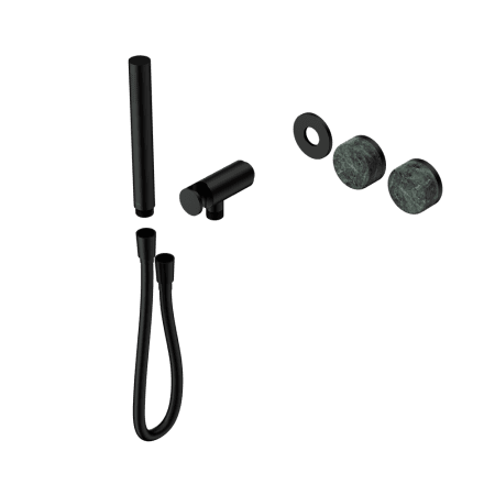 SERENITY SHOWER SYSTEM WITH VERDE ALPI HANDLE AND SLIM SHOWER TRIM KIT ONLY MATTE BLACK (24E092MB)