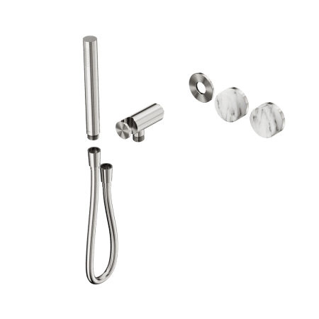 SERENITY SHOWER SYSTEM WITH ARABESCATO CORCHIA HANDLE AND SLIM SHOWER TRIM KIT ONLY BRUSHED NICKEL (24E094BN)