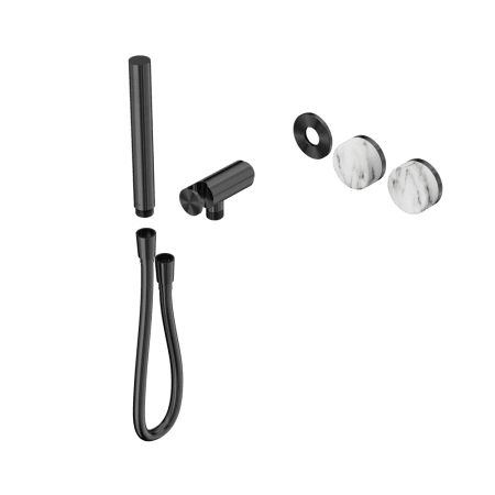 SERENITY SHOWER SYSTEM WITH ARABESCATO CORCHIA HANDLE AND SLIM SHOWER TRIM KIT ONLY GUN METAL (24E094GM)