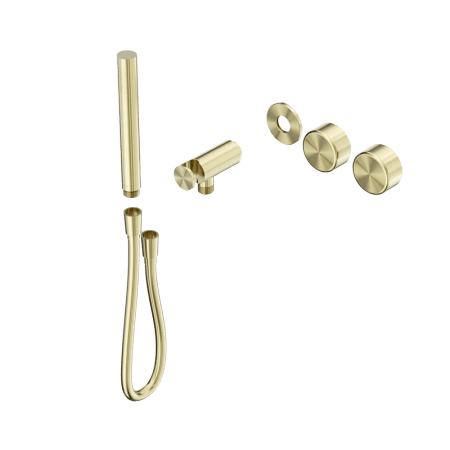 SERENITY SHOWER SYSTEM WITH METAL HANDLE AND SLIM SHOWER TRIM KIT ONLY BRUSHED GOLD (24E096BG)
