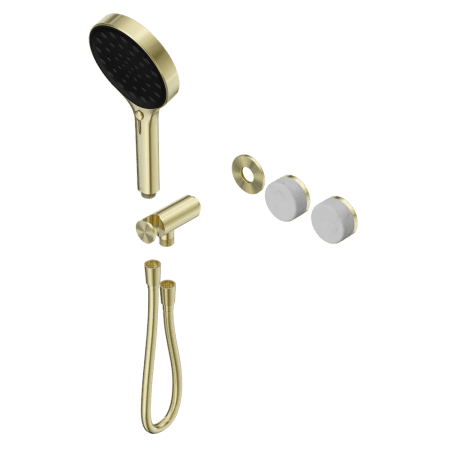 SERENITY SHOWER SYSTEM WITH CARRARA HANDLE AND SERENITY HAND SHOWER TRIM KIT ONLY BRUSHED GOLD (24E097BG)