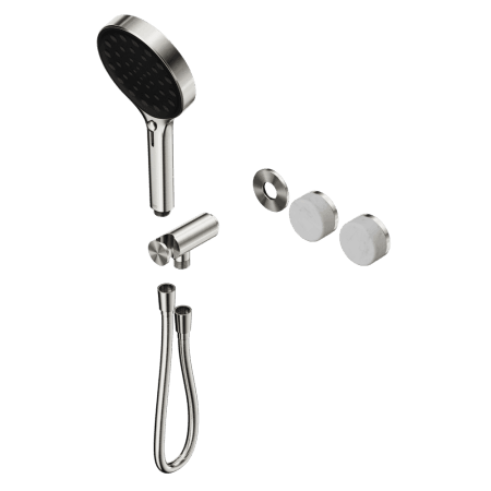 SERENITY SHOWER SYSTEM WITH CARRARA HANDLE AND SERENITY HAND SHOWER TRIM KIT ONLY BRUSHED NICKEL (24E097BN)