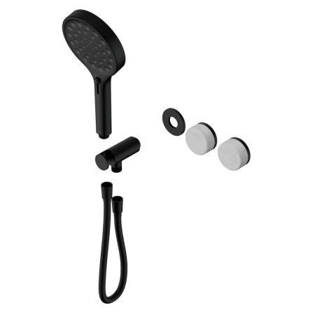 SERENITY SHOWER SYSTEM WITH CARRARA HANDLE AND SERENITY HAND SHOWER TRIM KIT ONLY MATTE BLACK (24E097MB)