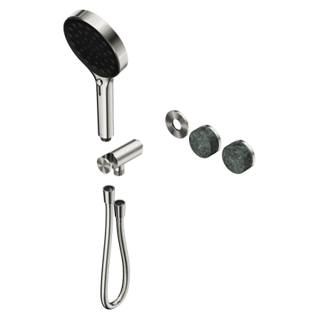 SERENITY SHOWER SYSTEM WITH VERDE ALPI HANDLE AND SERENITY HAND SHOWER TRIM KIT ONLY BRUSHED NICKEL (24E098BN)