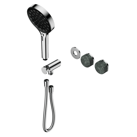 SERENITY SHOWER SYSTEM WITH VERDE ALPI HANDLE AND SERENITY HAND SHOWER TRIM KIT ONLY CHROME (24E098CH)