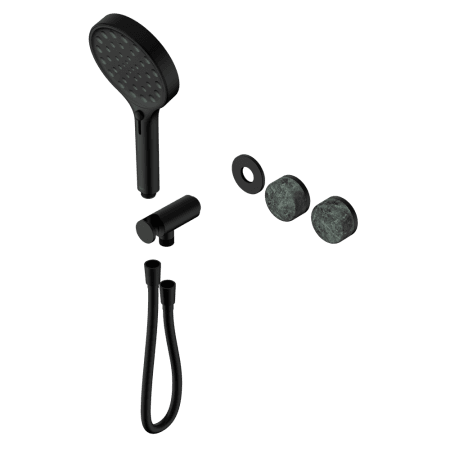 SERENITY SHOWER SYSTEM WITH VERDE ALPI HANDLE AND SERENITY HAND SHOWER TRIM KIT ONLY MATTE BLACK (24E098MB)