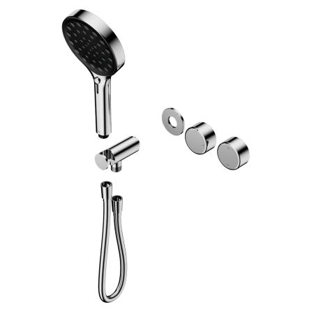 SERENITY SHOWER SYSTEM WITH METAL HANDLE AND SERENITY HAND SHOWER TRIM KIT ONLY CHROME (24E102CH)