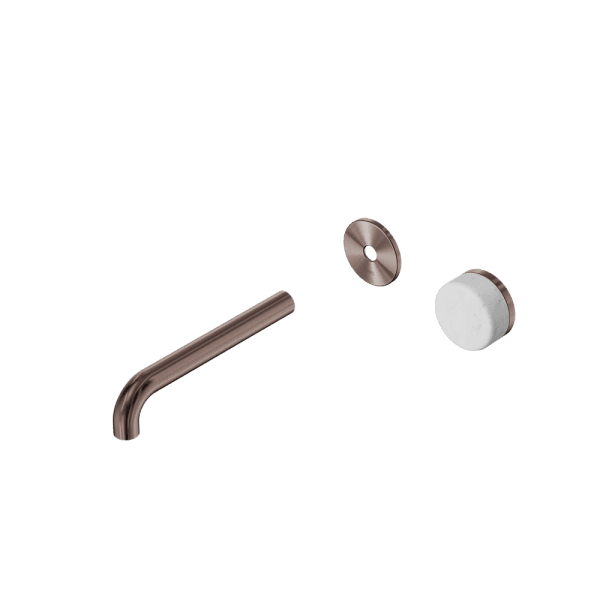 SERENITY Wall Basin Mixer 160/185/220mm Spout With Carrara Handle Trim Kit Only Brushed Bronze (24E103BZ/24E109BZ/24E115BZ)