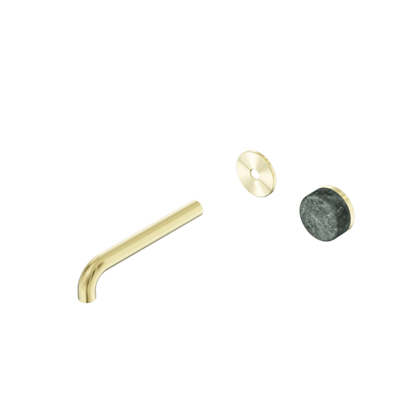 SERENITY Wall Basin Mixer 160/185/220mm Spout With Verde Alpi Handle Trim Kit Only Brushed Gold (24E104BG/24E110BG/24E116BG)