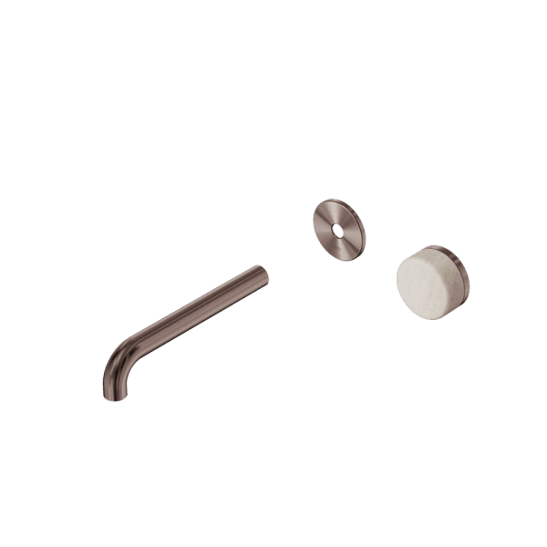 SERENITY Wall Basin Mixer 160/185/220mm Spout With Rome Travertine Handle Trim Kit Only Brushed Bronze (24E105BZ/24E111BZ/24E117BZ)