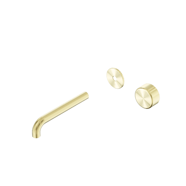 SERENITY Wall Basin Mixer 160/185/220mm Spout With Metal Handle Trim Kit Only Brushed Gold (24E108BG/24E114BG/24E120BG)