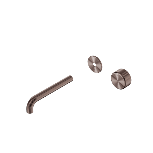 SERENITY Wall Basin Mixer 160/185/220mm Spout With Metal Handle Trim Kit Only Brushed Bronze (24E108BZ/24E114BZ/24E120BZ)