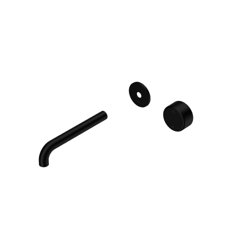 SERENITY Wall Basin Mixer 160/185/220mm Spout With Metal Handle Trim Kit Only Matte Black (24E108MB/24E114MB/24E120MB)