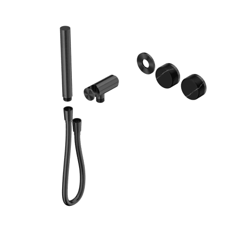 SERENITY SHOWER SYSTEM WITH MARQUINA BLACK HANDLE AND SLIM SHOWER TRIM KIT ONLY GUN METAL (24E123GM)