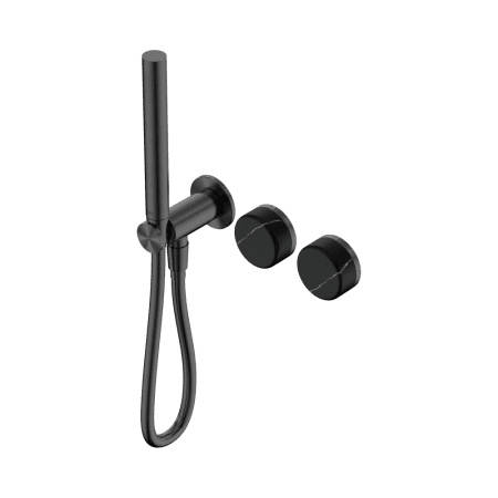 SERENITY SHOWER SYSTEM WITH MARQUINA BLACK HANDLE AND SLIM SHOWER GUN METAL (24E131GM)