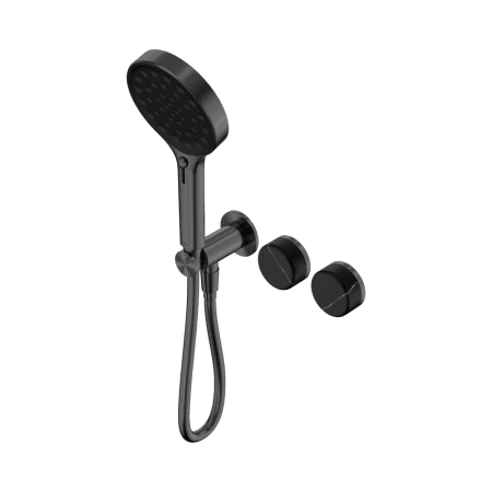 SERENITY SHOWER SYSTEM WITH MARQUINA BLACK HANDLE AND SERENITY HAND SHOWER GUN METAL (24E132GM)