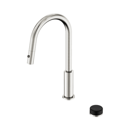 SERENITY PULL OUT KITCHEN SET WITH MARQUINA BLACK HANDLE BRUSHED NICKEL (24E137BN)