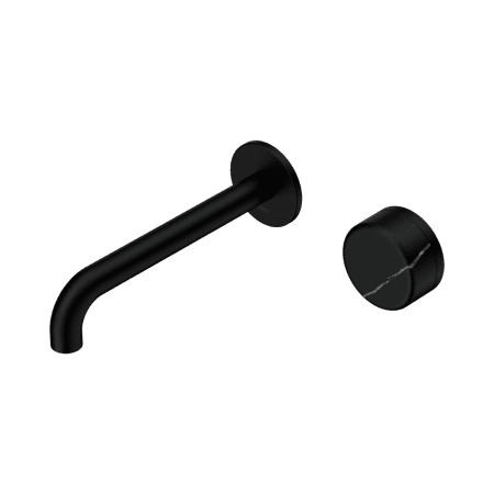 SERENITY Wall Basin Mixer 160/185/220mm Spout With Marquina Black Handle Matte Black (24E138MB/24E139MB/24E140MB)