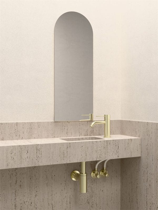 500mm Premium Flexible Mixer Tap Hose Pair Brushed Gold (NR506042BG)