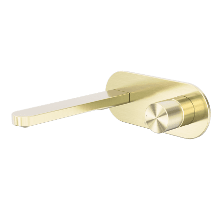 Pure SS316L Wall Basin/Bath Mixer 185mm Spout Brushed Gold (NR172210aBG)