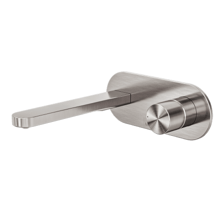Pure SS316L Wall Basin/Bath Mixer 185mm Spout Brushed Nickel (NR172210aBN)